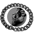Индивидуальная цепочка личности собак ошейник CREAD COLED Черепа Оделитель Черная цепь из нержавеющей стали 22 мм хип -хоп цепь собак
